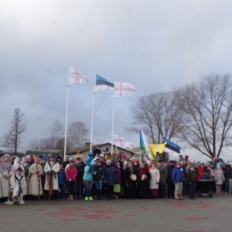 Vabariigi aastapäeva paraad Obinitsas. Foto: Setomaa vald